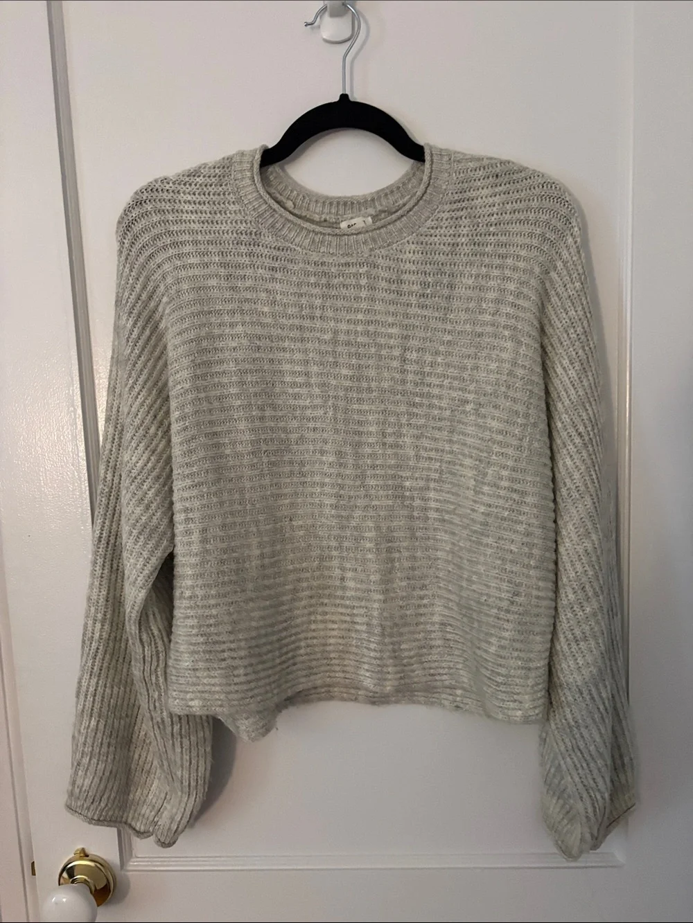 Garage Light Gray Crew Neck Knit Sweater